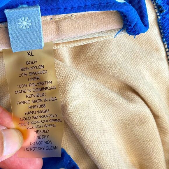 dELIA*S Blue Polka Dot Ruched Halter Tankini - Picture 7 of 7